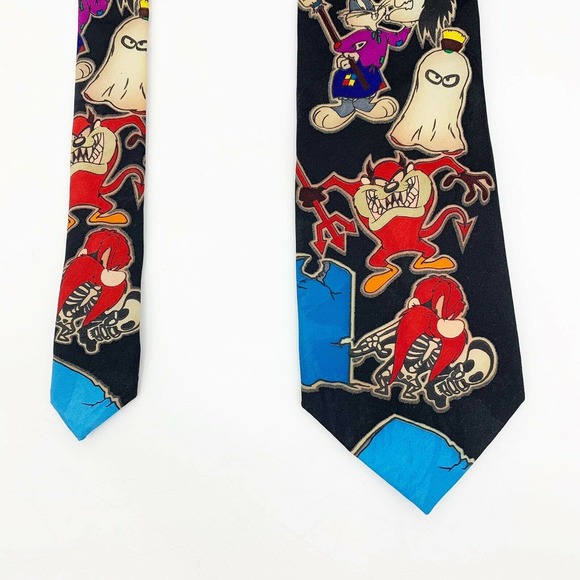 Vintage Looney Tunes Mania Mens Necktie Halloween 1993 Collectible - Picture 7 of 7
